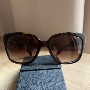 Prada Large Brown Tortoiseshell Sunglasses